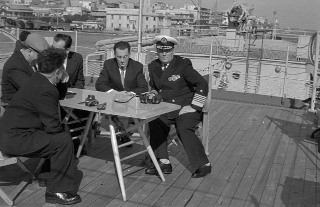 Josip Broz Tito auf der Staatsyacht Galeb