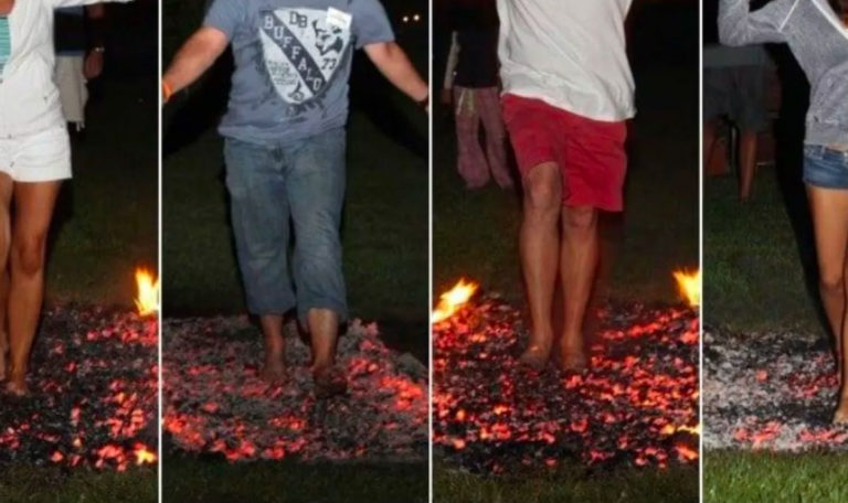 Balkaner laufen barfuß auf 800 Grad heißer Glut (FOTO)