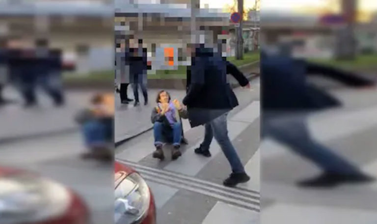 Wiener Autofahrer rastet aus und geht auf Aktivisten los (VIDEO)