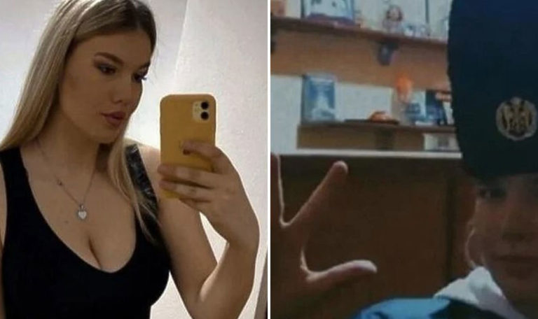 Bosnische Sportlerin fotografiert sich mit Drei-Finger-Gruß und Cetnik-Kappe