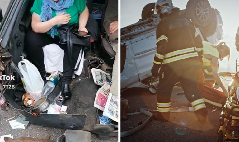 Mercedes bei Horror-Unfall in zwei Hälften geteilt (VIDEO)