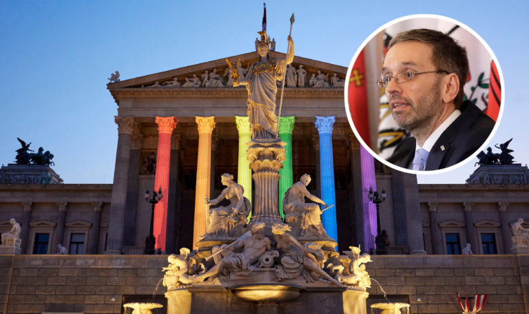 FPÖ-Chef Kickl kritisiert Parlamentsbeleuchtung im Regenbogen-Look