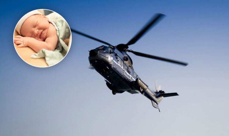 Baby auf kroatischem Rettungsflug geboren