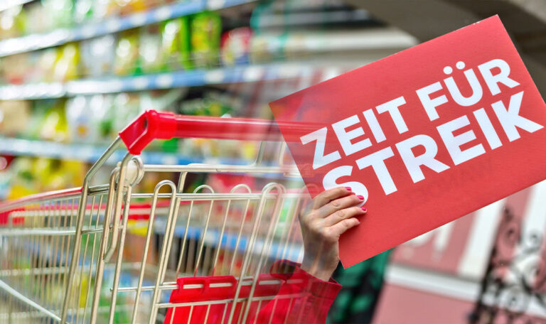 Warnstreik im Handel – Supermärkte schließen!