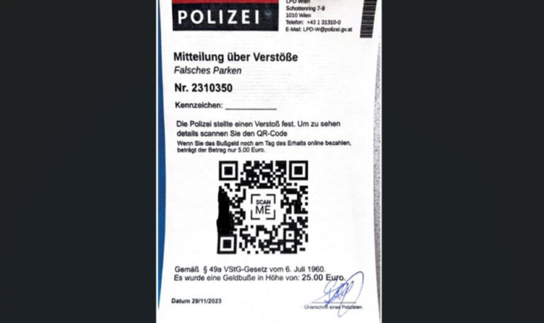 Wien: Polizei warnt vor gefälschten Strafzetteln