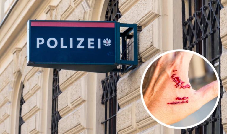 Mann verfolgt Frau auf Polizeistation und beißt Beamten