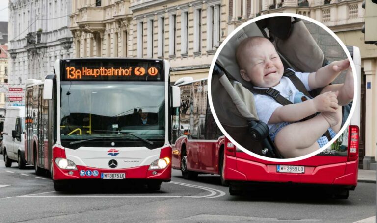 Wiener Busfahrer wirft Mutter mit weinendem Kind raus!