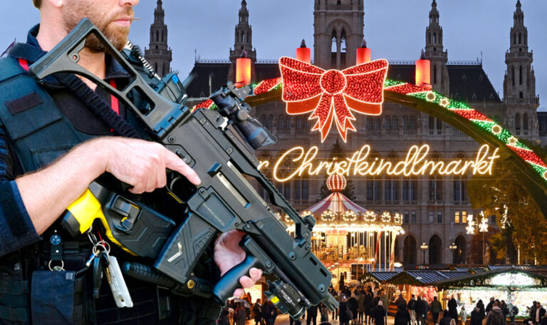 Wiener Christkindlmärkte: Polizisten laufen mit Sturmgewehr herum