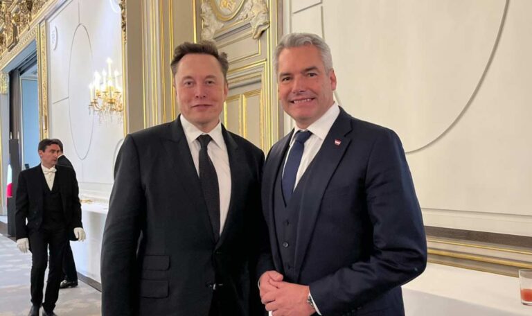 Nehammer diskutiert mit Elon Musk über wirtschaftspolitische Fragen