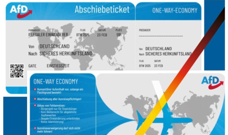 „Abschiebetickets“ der AfD führen zu Ermittlungen wegen Volksverhetzung