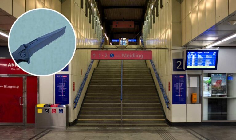 Erneut Messerangriff in Wien: Mitreisender bedroht 20-Jährigen in S-Bahn