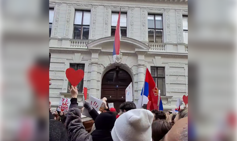 Massenprotest in Wien gegen serbische Regierung (FOTOS+VIDEOS)