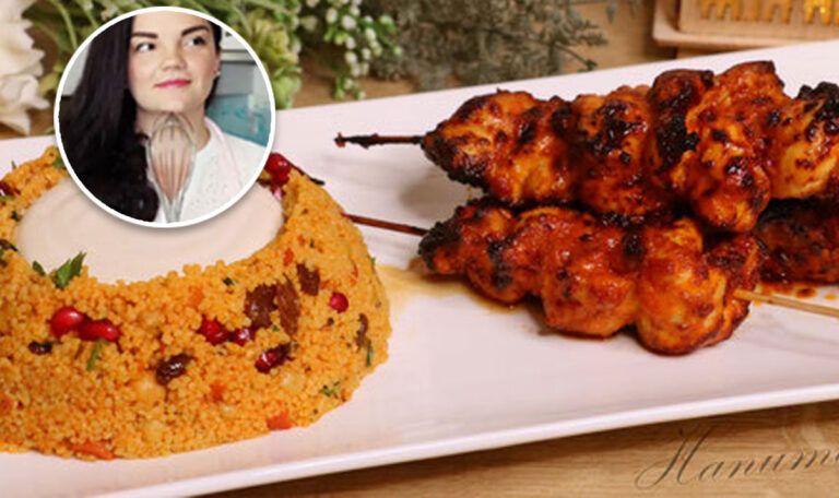 Hanuma kocht: Saftige Hähnchenspieße mit Couscous-Salat