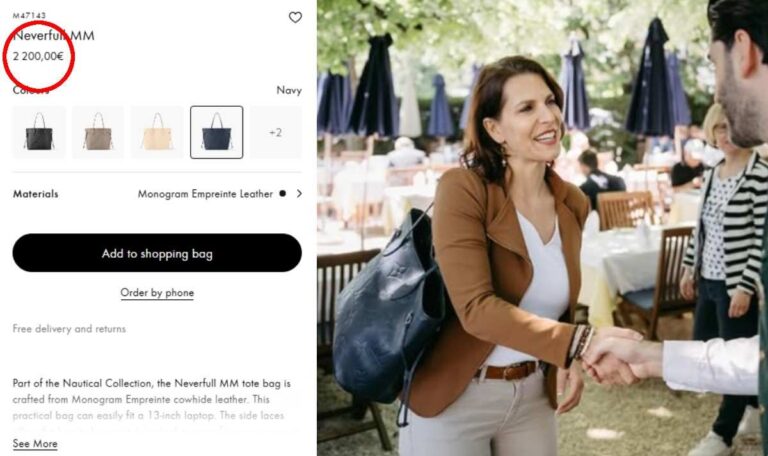 Mit 2.200-Euro-Tasche am Arm: Edtstadlers Spar-Appell sorgt für Spott