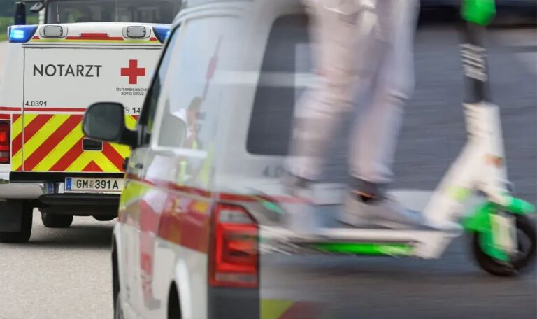 Wien-Leopoldstadt: Autofahrerin kracht gegen E-Roller-Fahrer