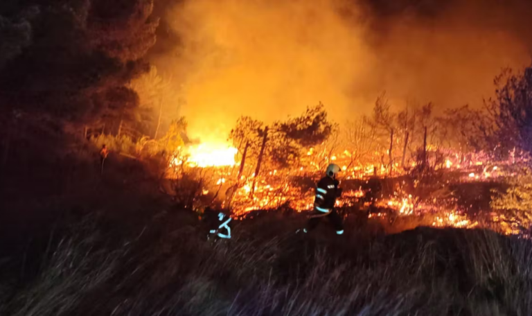 Flammen-Inferno: Beliebter Kroatien-Strand in Flammen