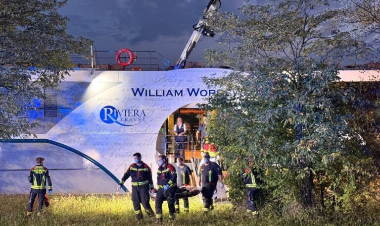 Notfall auf Kreuzfahrtschiff: Dramatischer Einsatz auf der Donau (FOTOS)
