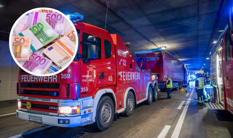 Tunnel-Crash enthüllt Geldbündel: 250.000 Euro im Lkw – Fahrer in Haft