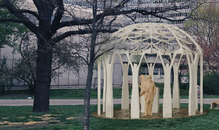Wien enthüllt „Blume von Srebrenica“-Denkmal vor der UNO