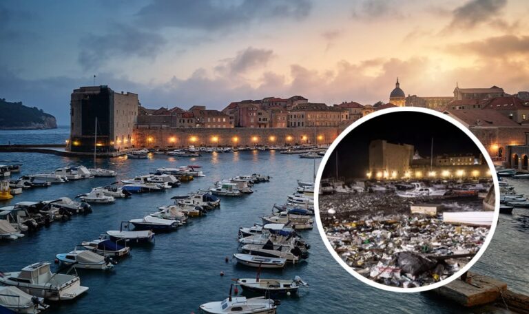 Grüße aus Albanien“: Hafen von Dubrovnik versinkt im Müll (FOTOS)