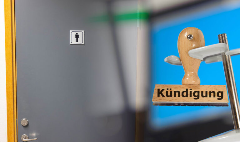 Mann war zu lange auf der Toilette – Kündigung folgt
