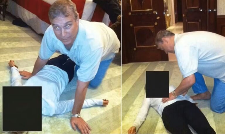 Epstein-Bombe: Ex-Prinz Andrew auf allen Vieren über Frau geknipst
