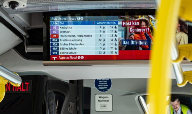 Wiener Linien rüsten auf: Echtzeit‑Umsteigeanzeigen in Bus & Bim!