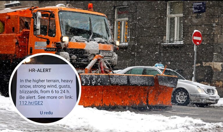 Schneechaos in Kroatien: LKW-Fahrverbot, Winterdienst im Dauereinsatz