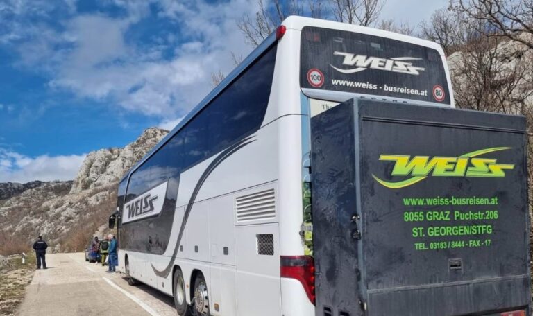 Reisebus mit Grazer Fahrgästen steckt in Kroatien wegen Sturm fest