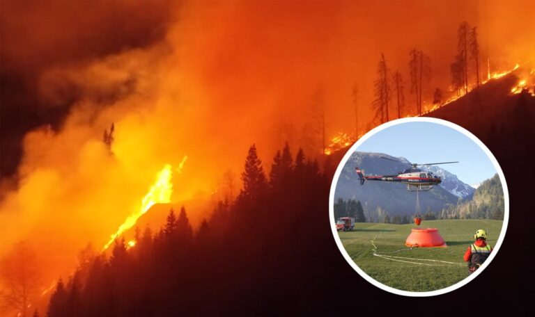 Waldbrand im Lesachtal: Feuerwehren seit zwei Tagen im Dauereinsatz (VIDEOS)