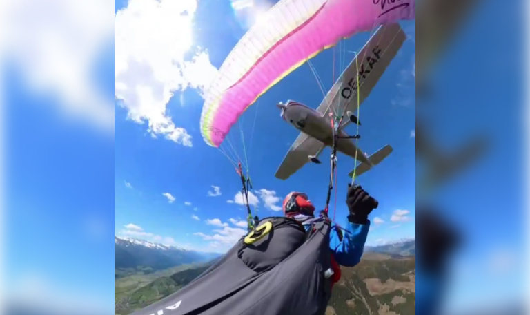 Kleinflugzeug rammt Paragleiterin – Anzeige gegen Piloten (VIDEO)