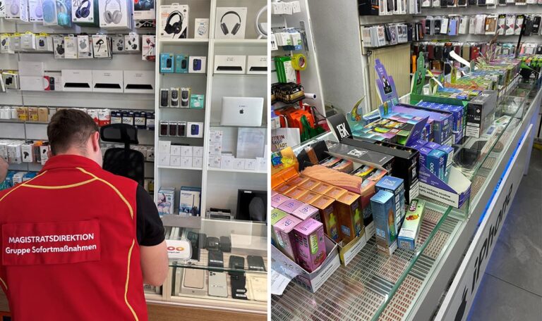 Razzia in Wien: 327 illegale E-Zigaretten in Handyshop beschlagnahmt