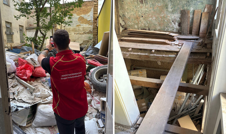 Bröckelnde Fassade, fehlendes Stockwerk – Hotel mitten im Geisterhaus