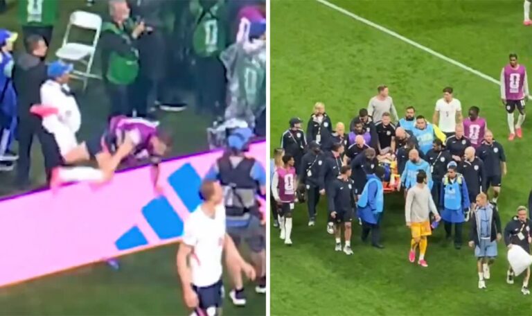 England-Star stürzt beim Jubeln: WM-Feier endet im Krankenhaus (VIDEOS)