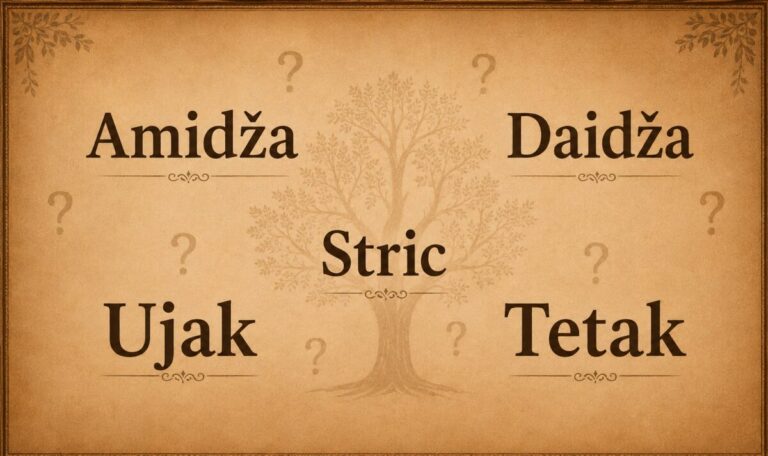 Amidža, daidža, stric, ujak, tetak – wer ist jetzt eigentlich wer?