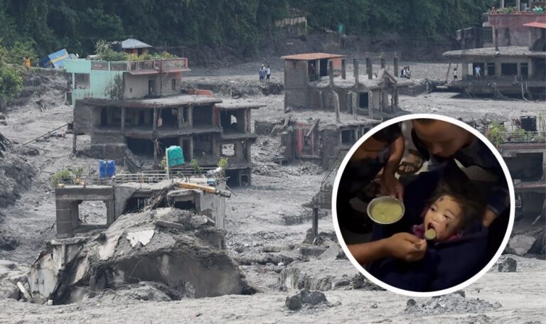 Vier Tage lang lebendig begraben: Kleines Mädchen überlebt Flut-Hölle in Nepal