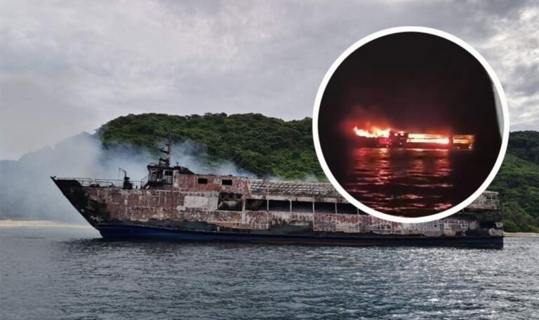 Schiff geht in Flammen auf: Fünf Tote, 87 Vermisste (VIDEOS)