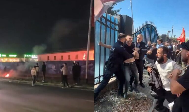 Steine, Pyrotechnik und Feuer: Proteste nach Thaçi-Urteil bis in die Nacht