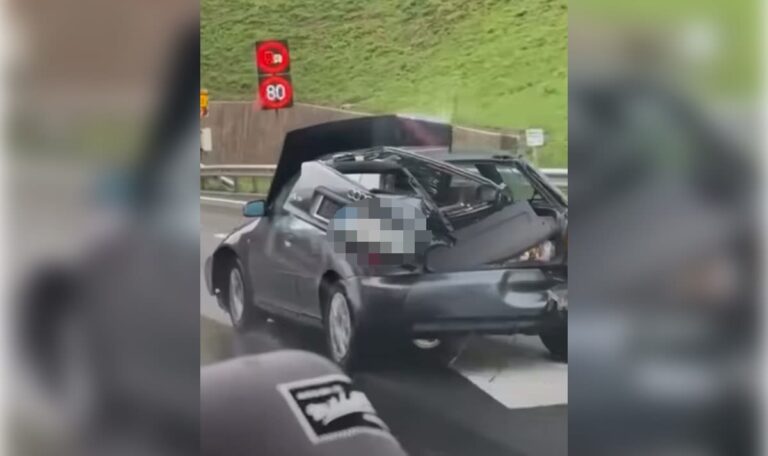 Nach Schuss auf Polizisten: Mann flüchtet mit demoliertem Auto (VIDEO)