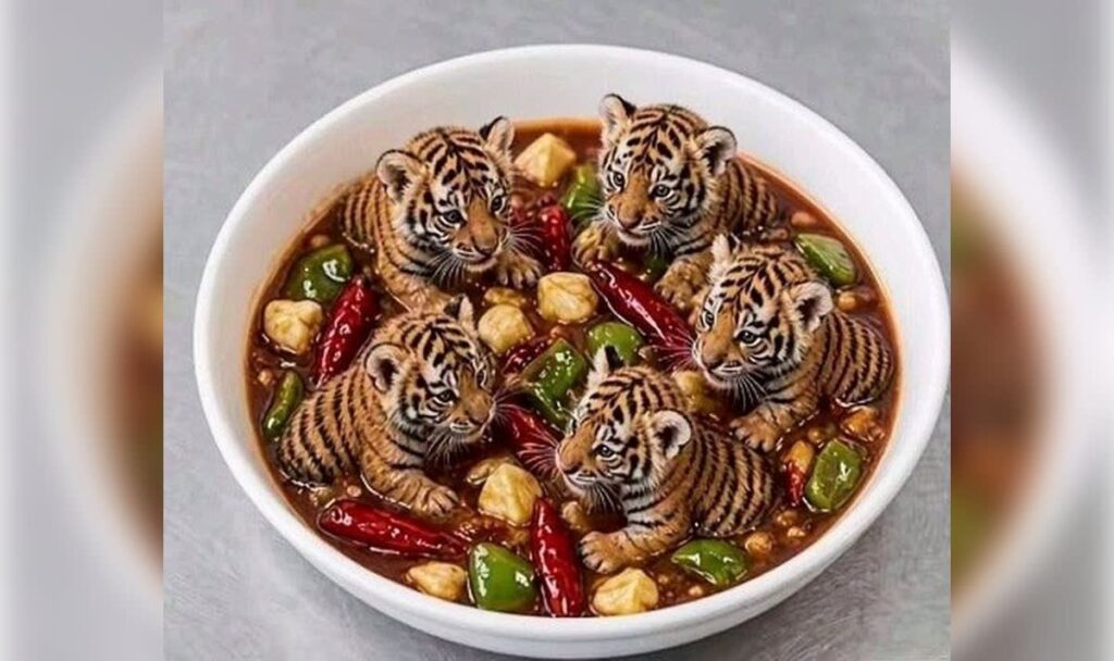 Tigerbabys in Sauce, Speck im Glas: KI-Debakel bei Essenslieferdienst (FOTOS)