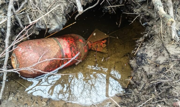 Niedrigwasser legt Weltkriegsbombe frei – dann brennt sie