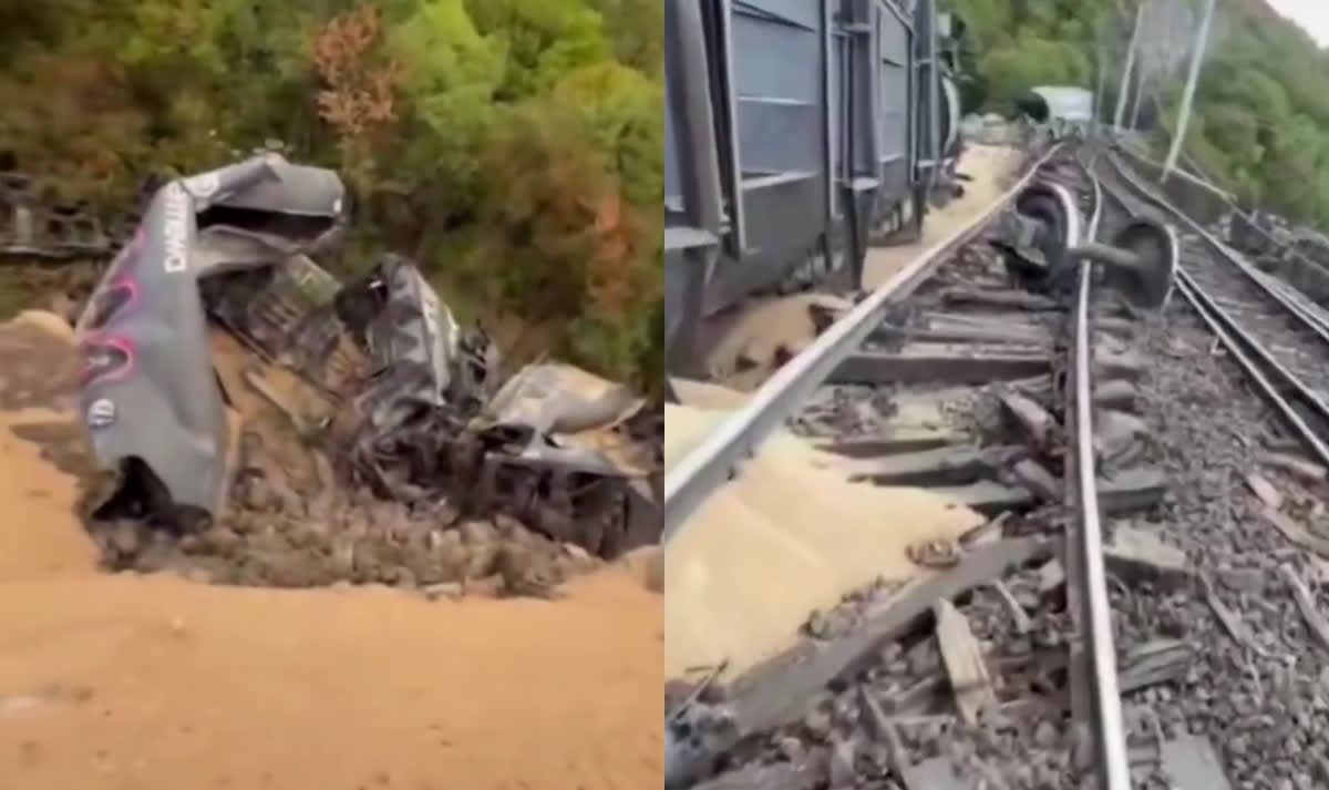 Zugunglück in Kroatien: Waggons stürzen in Schlucht (VIDEO)