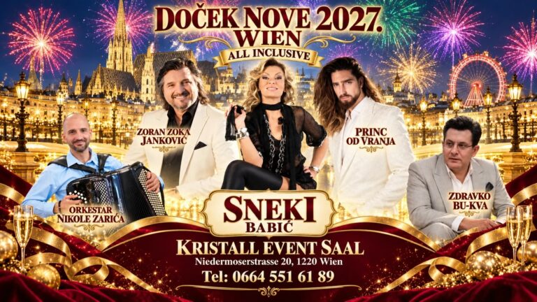 Snežana Babić Sneki und Princ od Vranja feiern Silvester in Wien